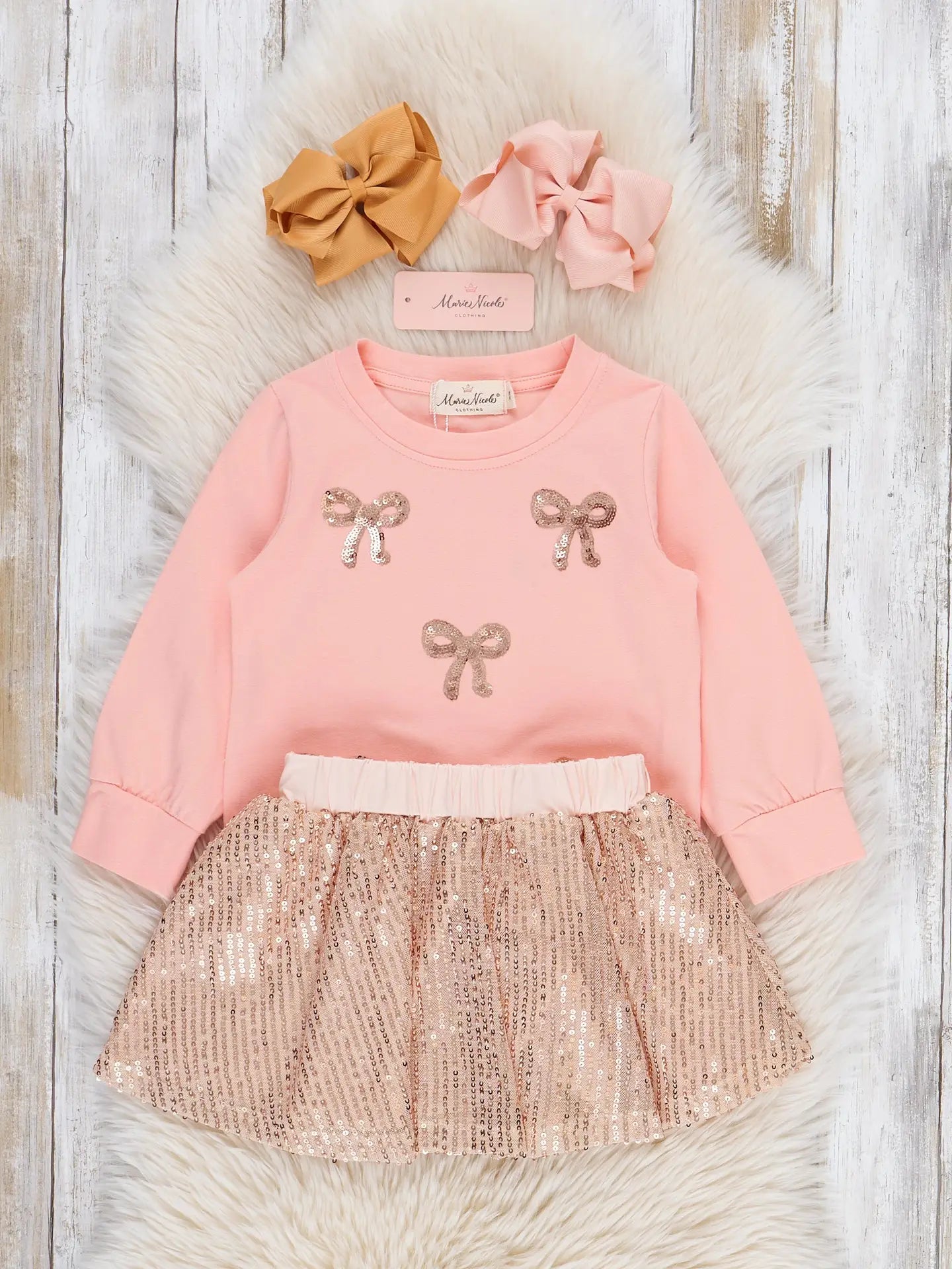 Sparkle Bow Tulle Skirt Outfit